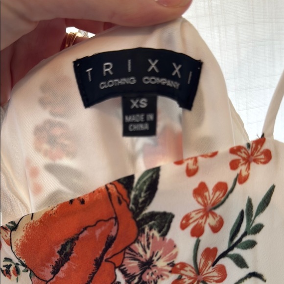 Francesca’s Floral Spaghetti Strap Dress - Picture 2 of 3